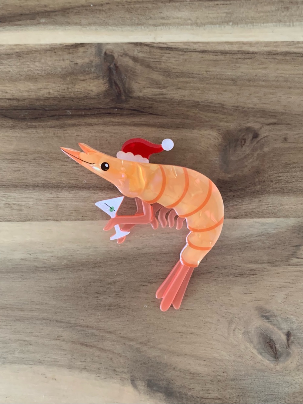 Erstwilder Pascal the Prawn Brooch Christmas Pin NWOT